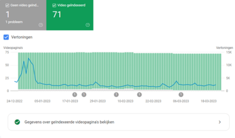 Video Indexatie rapport Search Console